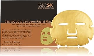 Glo24K - Máscara facial de oro de 24 quilates...