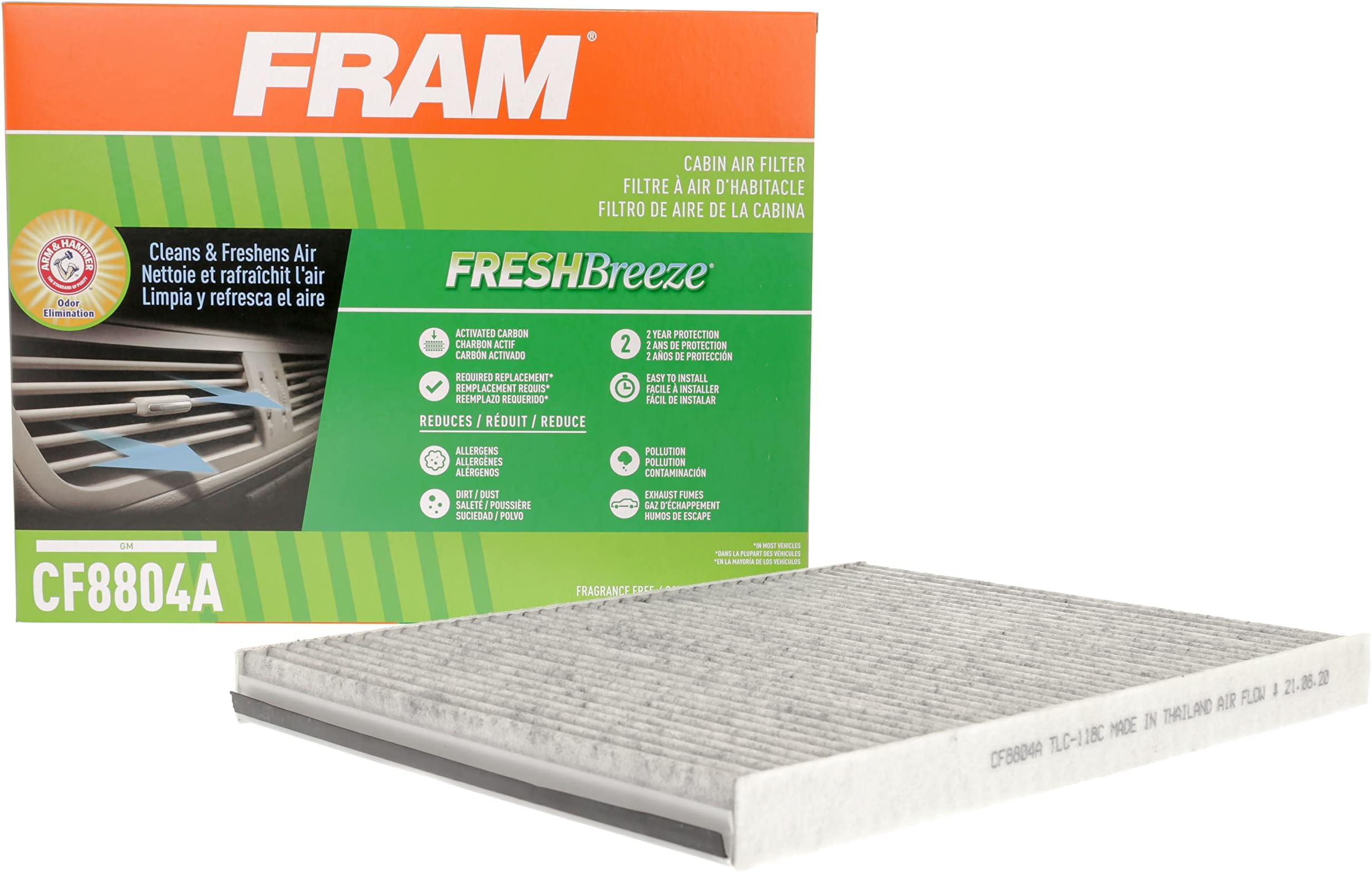 FRAM Fresh Breeze Cabin Air Filter Replacement for Car