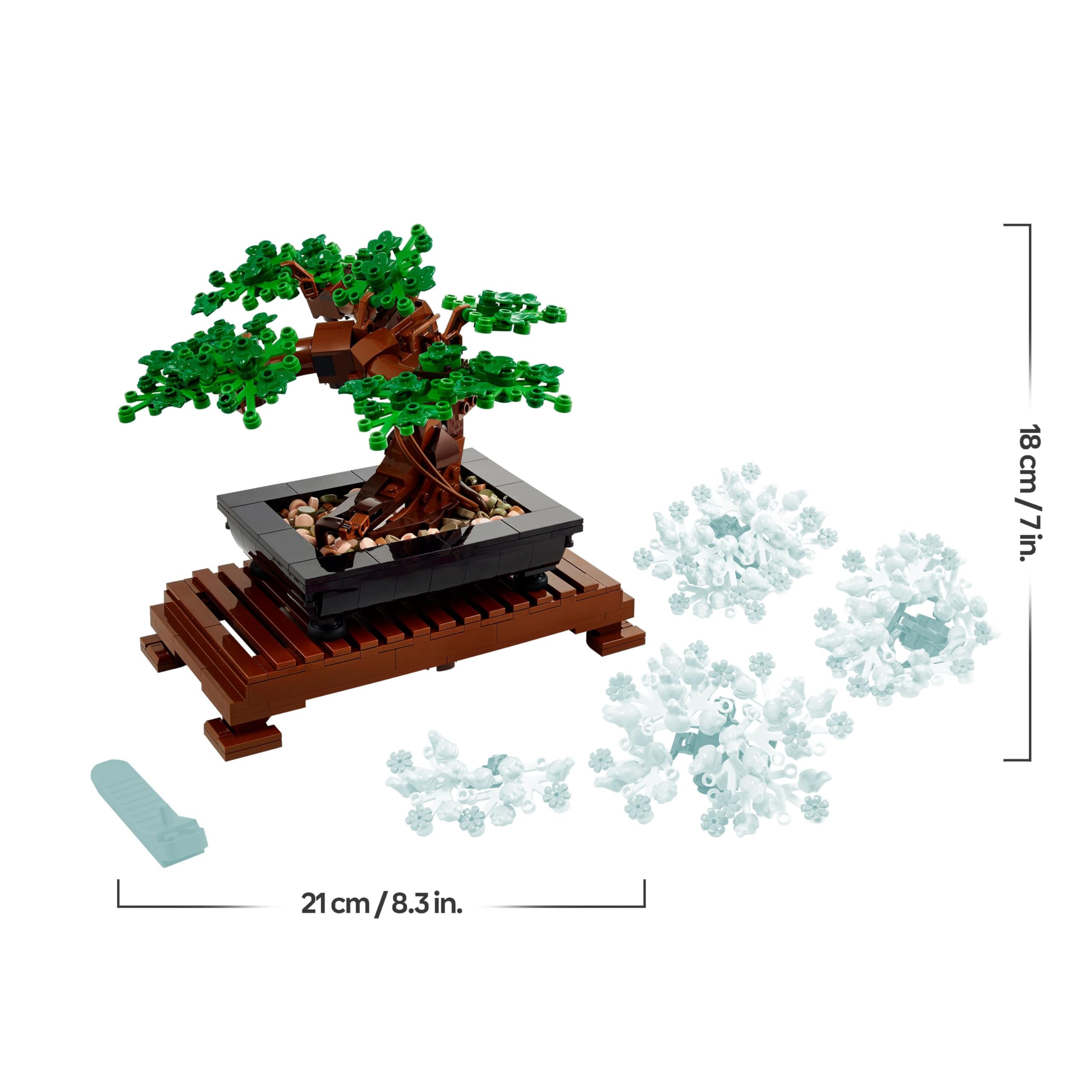 LEGO Botanicals Bonsái Kit de Maquetas y Manualidades para Adultos - Decoración para el Hogar y la Oficina, Flores y Plantas Artificiales, Regalo para Mujeres y Hombres, Madres, Pareja 10281