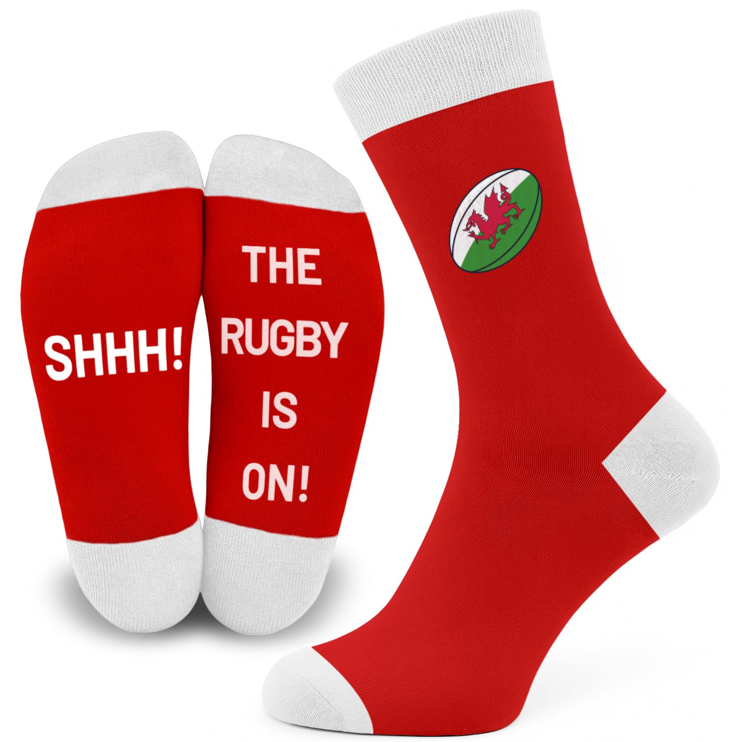 Sc Products Men's Multicolour Novelty Socks Funny Rugby Gifts For | Size 6-12 Cotton Rugby Socks For England Scotland Wales & Ireland | Novelty Gifts For And Boys For Christmas