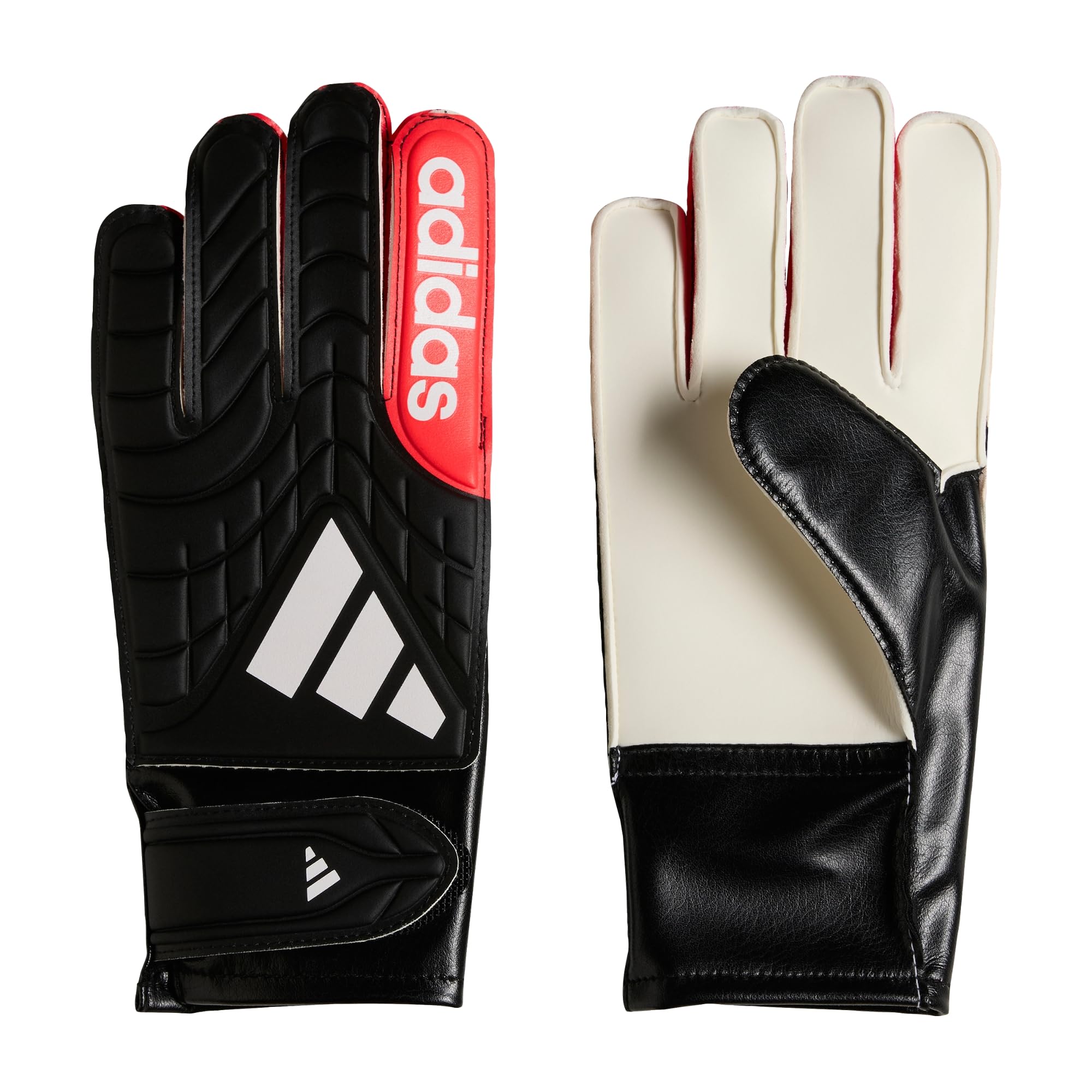 adidas Unisex Copa Goalkeeper Glove Club Junior Gloves, black/white/lucid red, 4.5