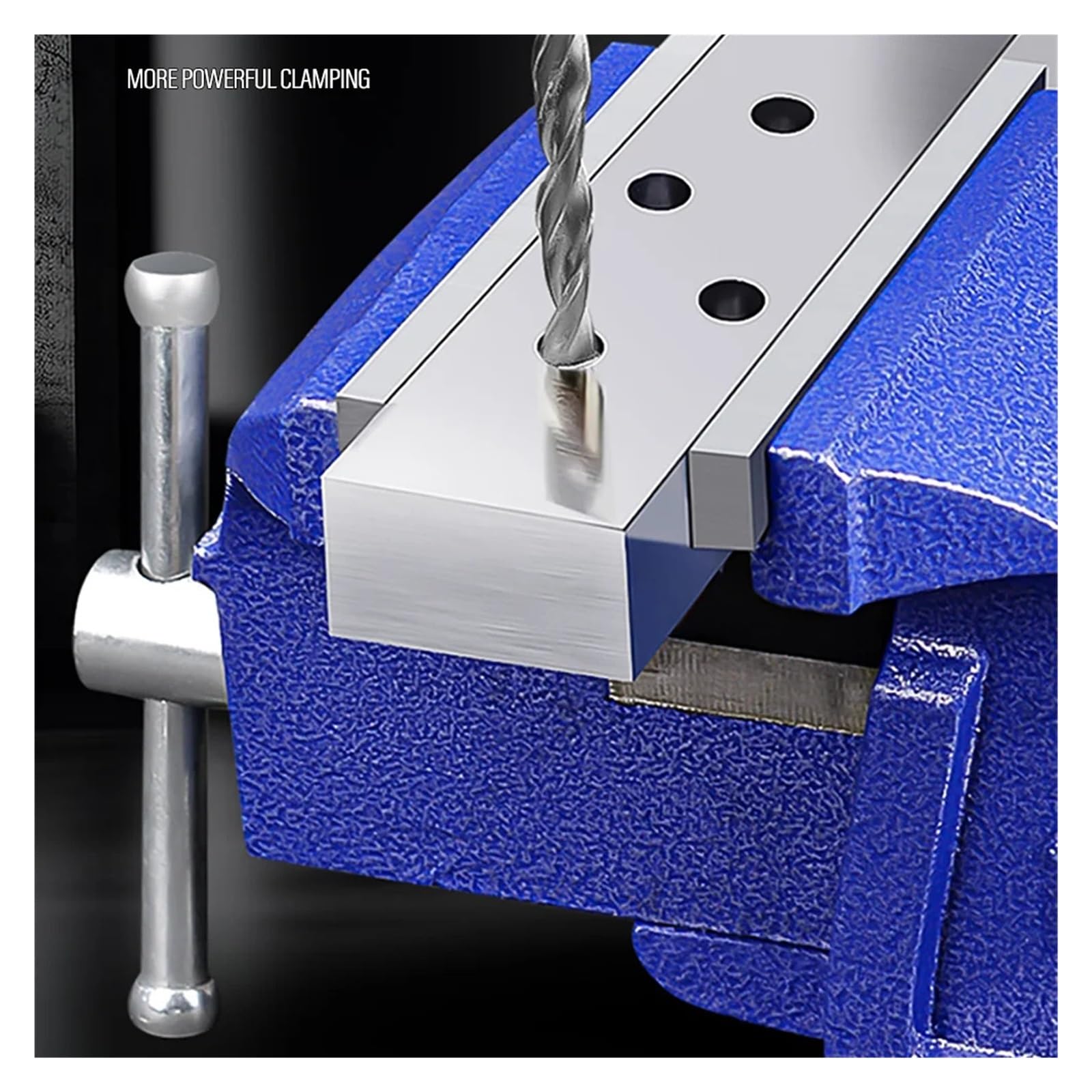Bench Plie 4" /5" /6" Vice Abrazadera portátil Base giratoria de 360° Mesa de tornillo de banco CNC for fresadora de carpintería Prensa de perforación (azul)(4inch)