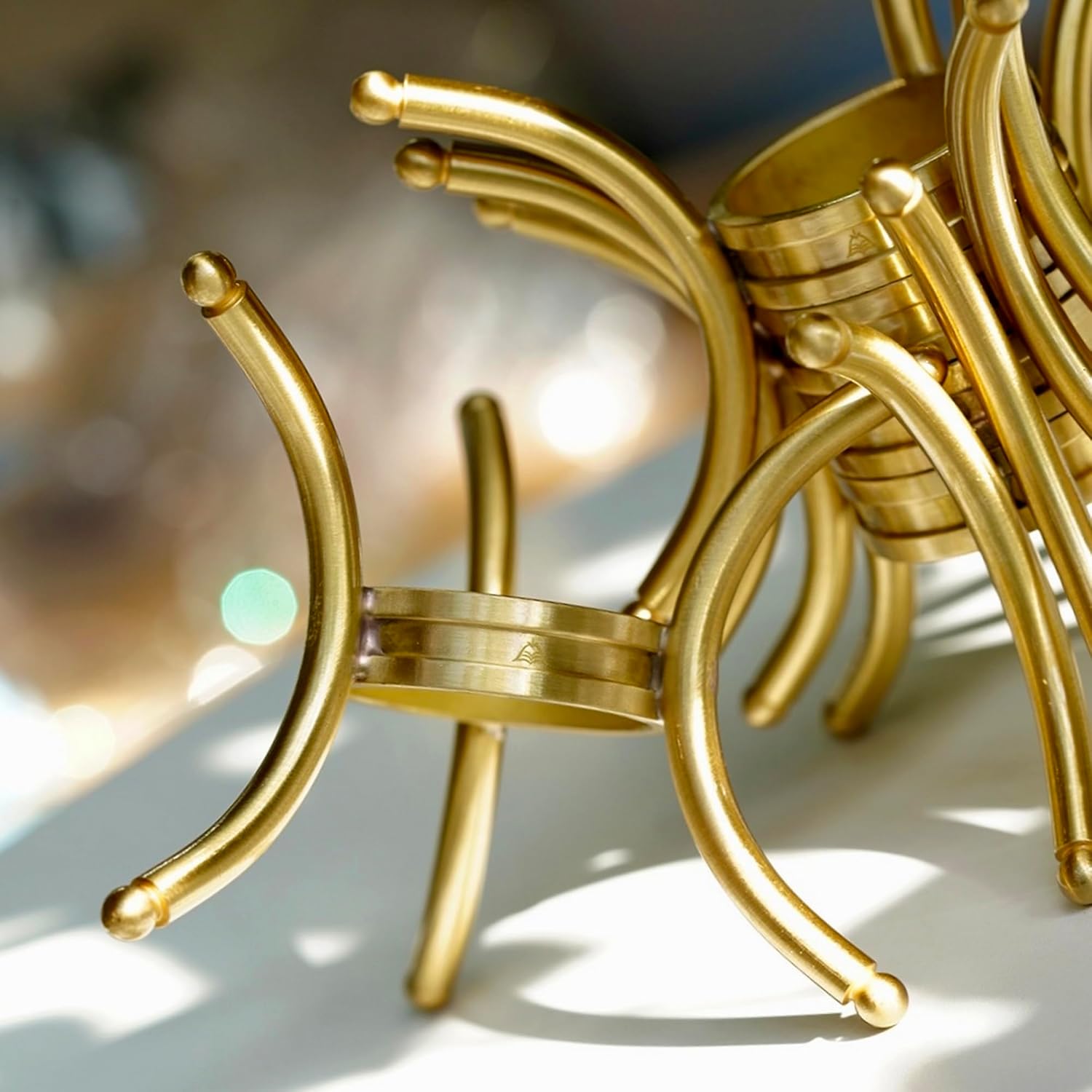 Crystal Sphere Display Holder Brass Material