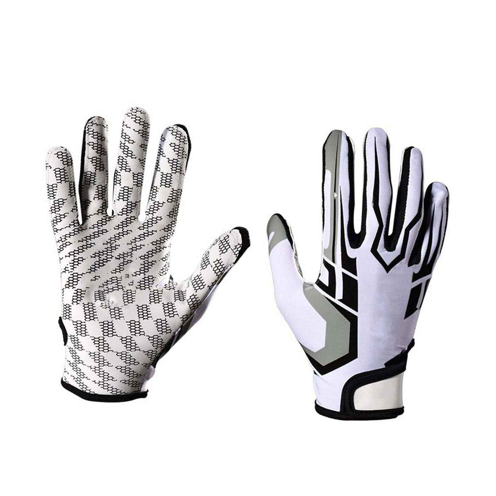 Sporthandschuhe, American-Football-Handschuhe, Atmungsaktives Mesh, Finger, Mittlere Dicke, Rutschfestes Rugby (S)