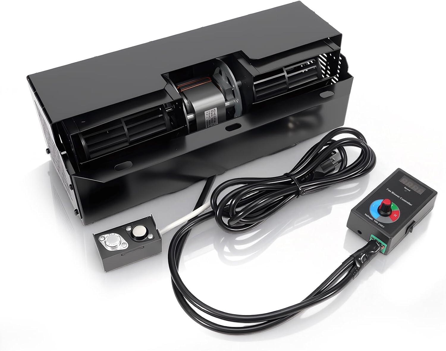 Fireplace Blower Kit BK-ACC, Fit for Quadra-Fire & Heatilator Wood Stove Blower Fan - Replaces 831-1701/831-1700 Fireplace Blower Fan Assembly w/Housing, Rheostat & Temperature Sensor