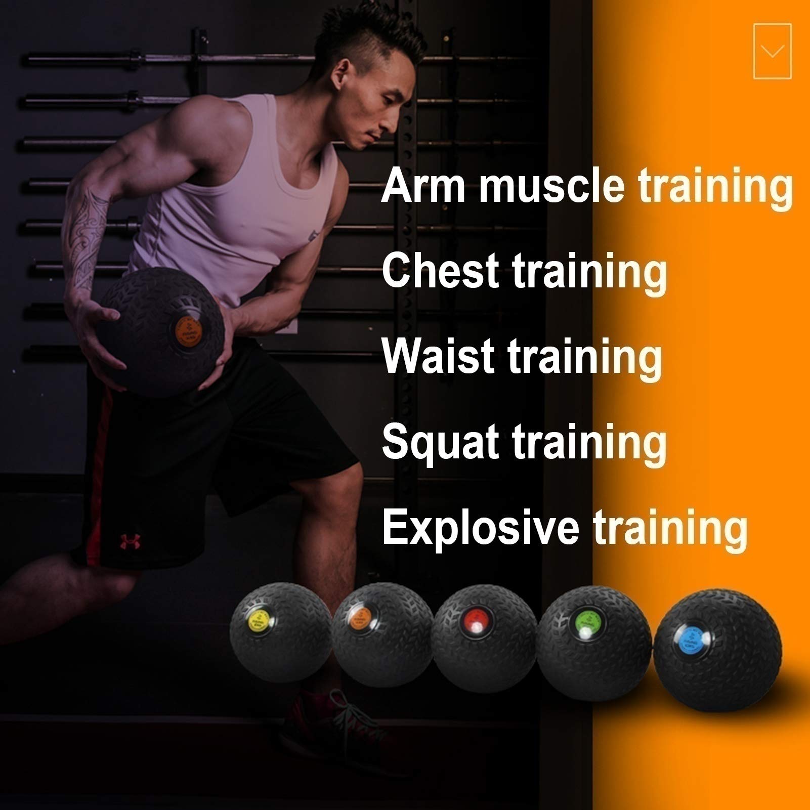 Palla mediche HUA Fitness Medicine Ball 10kg / 22LB È per Uomini E Donne Formazione Gravity Grande Slam Palla, Antiscivolo, A Prova di Esplosione, A Prova di Caduta E Resistente