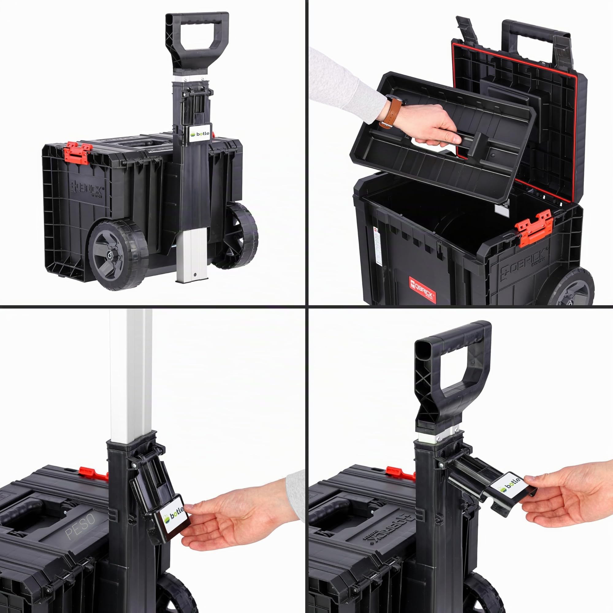 botle Caja de herramientas móvil con cajones y organizador, modular combinable, sistema de almacén de taller, Pro
