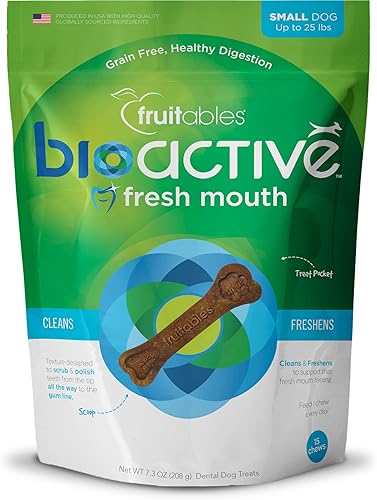Fruitables Bioactive Dental Chews Tratamiento dental sin gluten y cereales Formulado superalimento