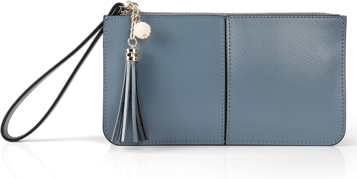 befen Genuine Leather Wristlet Clutch for Women Ultra-Slim Ladies Credit Card Holder Wallet Purses with RFID Protection - Image 2