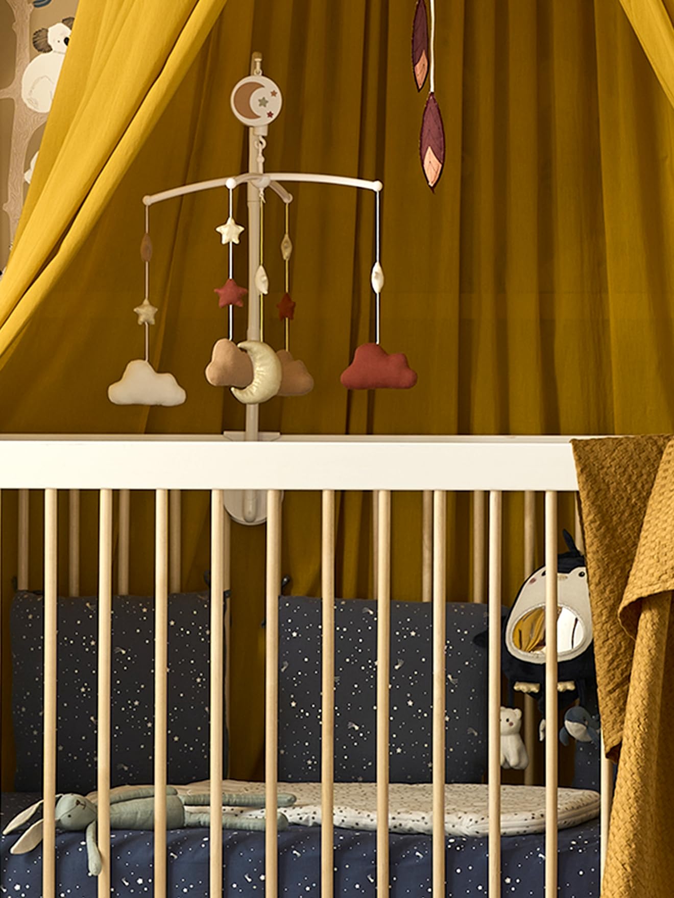VERTBAUDET Mobile Nuage, Lune Et Étoiles Bébé PVC marron TU