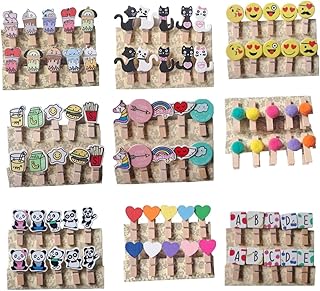 30 pcs Mini Natural Wood Pin for Photos, Wooden Small Photo Clips, Mini Close Pins for Pictures, Display Artwork, Little B Price In India
