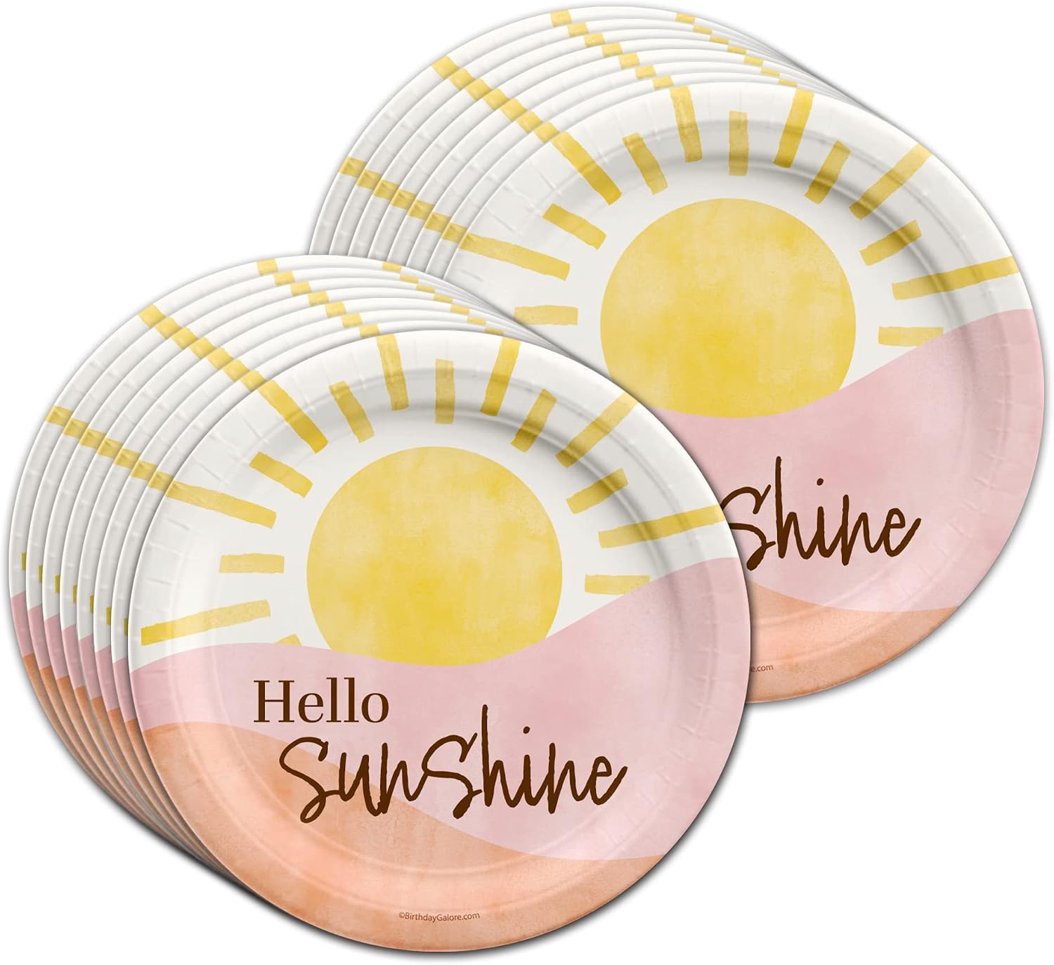 Hello Sunshine Birthday Party Supplies Set Plates Cups and Napkins Tableware Kit for 16