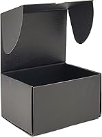Vista 22 de Cajas de envío negras para pequeñas empresas, paquete de 20 cajas de cartón corrugado de 12 x 8 x 3 pulgadas para envío, embalaje, regalos