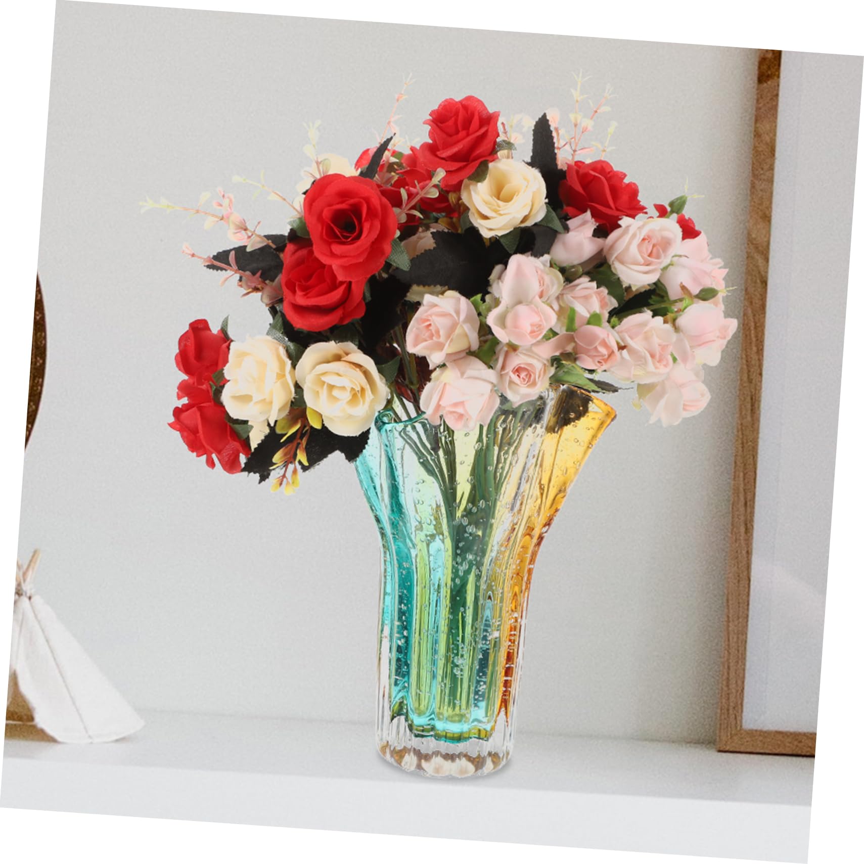 Vase Hydroponique en Verre Simple, Bouteille Créative pour Fleurs
