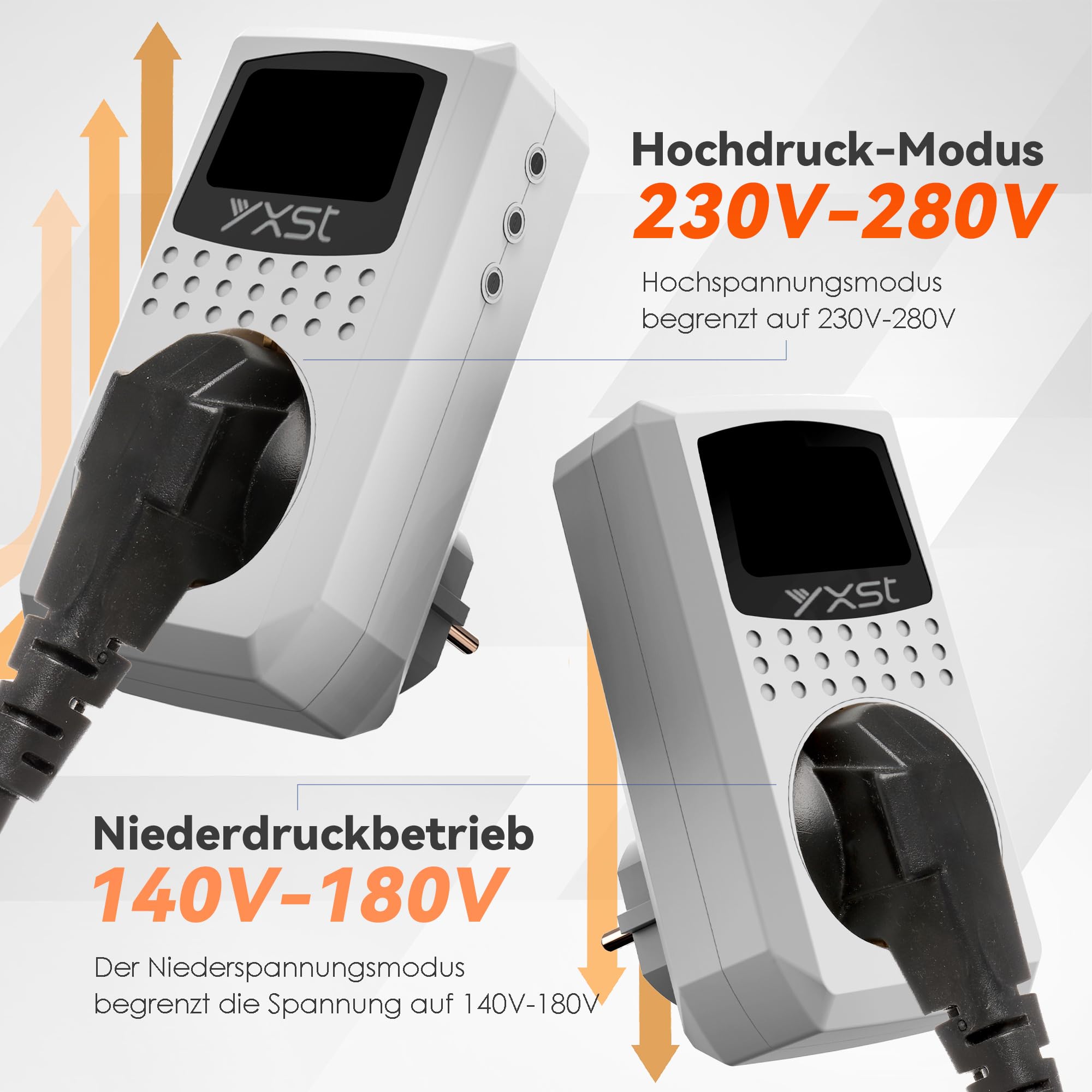 Einschaltstrombegrenzer und Anlaufstrombegrenzer (140V-280V) – 230V 16A Schutzschalter Steckdose mit Überspannungsschutz & Steckdosenadapter für Schweißgeräte, Winkelschleifer