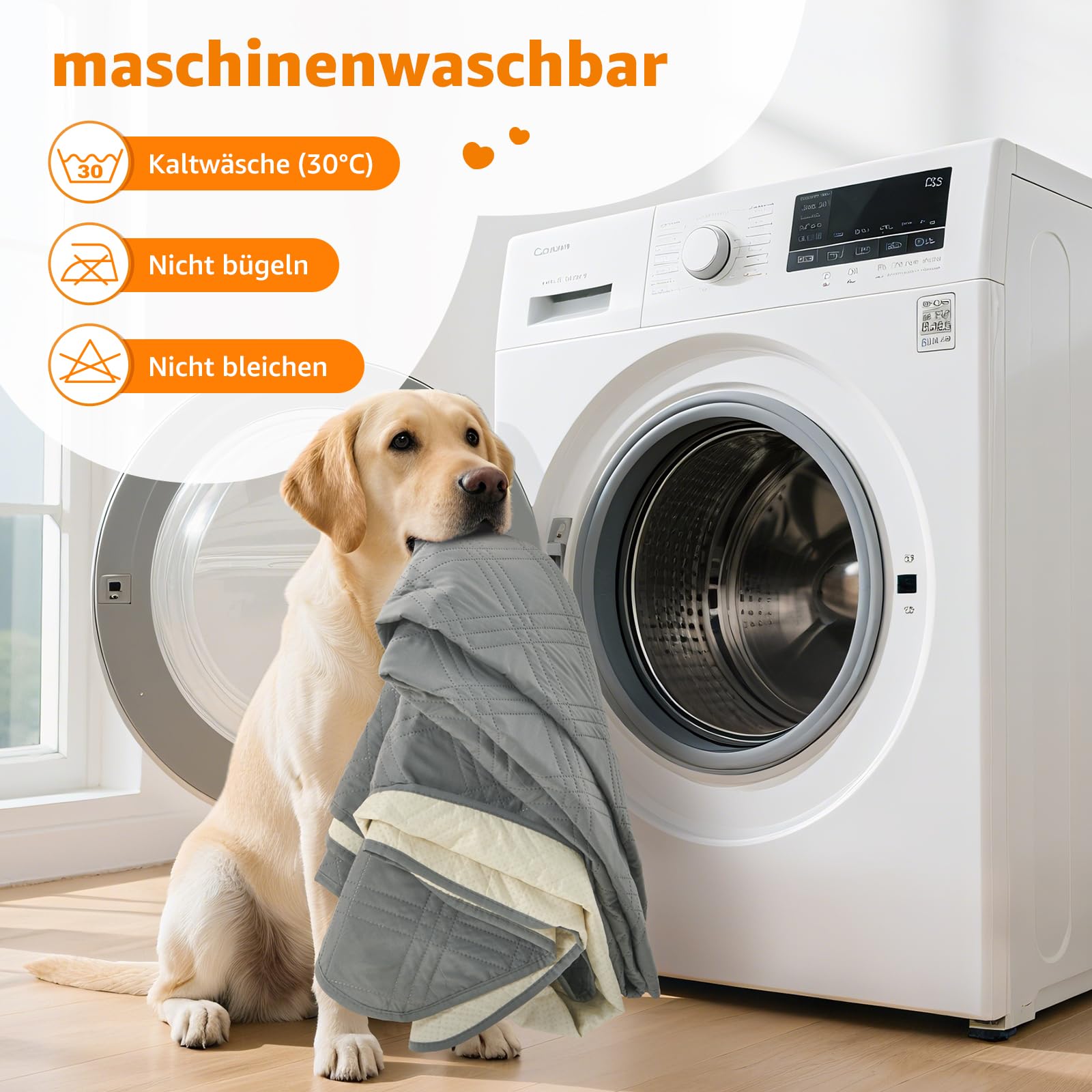 PICK FOR LIFE 172 x 208 cm mantas impermeables para perros, manta extra grande y lavable para mascotas, manta antideslizante para cachorros, proporciona una cobertura completa y protección para su