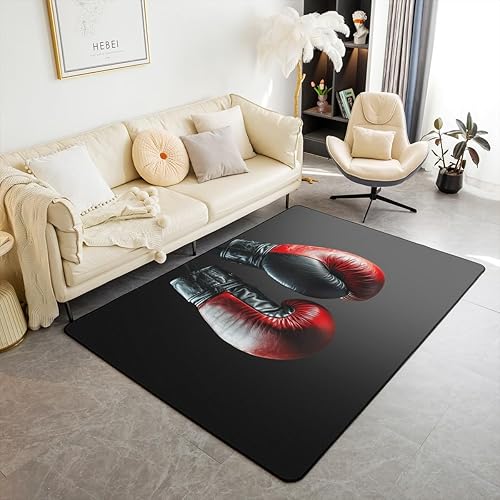 Miniatura 8 de jejeloiu Alfombra de saxofón de 5 x 7 pies, alfombra de música de jazz para niños, para sala de estar, dormitorio, con parte trasera, instrumento