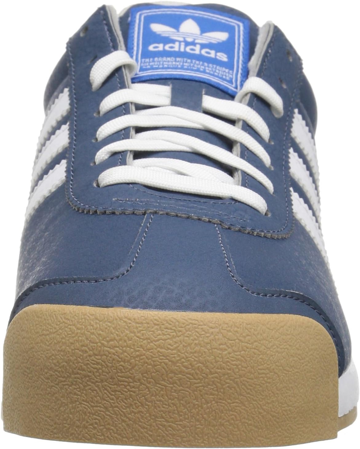 adidas Originals Men's Samoa Retro Sneaker Running Shoe, Tech Ink White/Blue Bird, 12 M US