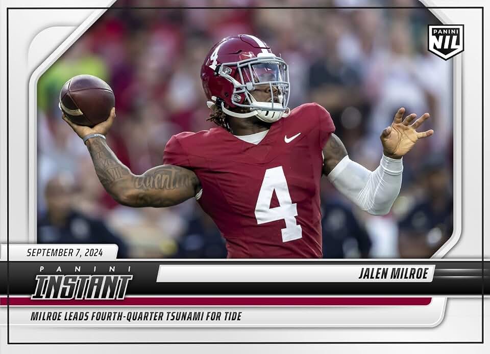 Hall of Fame Sports Memorabilia - 2024 Panini Instant NIL Jalen Milroe #JMB Alabama Crimson Tide Football Card