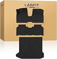 Vista 55 de LASFIT Alfombrillas para automóvil, para todo tipo de clima, elastómero termoplástico personalizable, fácil de limpiar, resistente, no se doblan