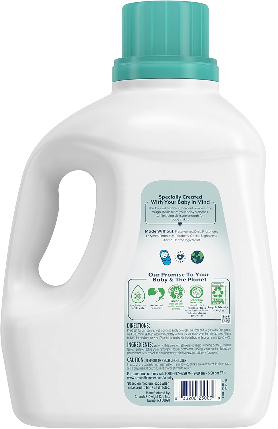 ARM & HAMMER Baby, 75 Loads Liquid Laundry Detergent, 118.1 Fl oz