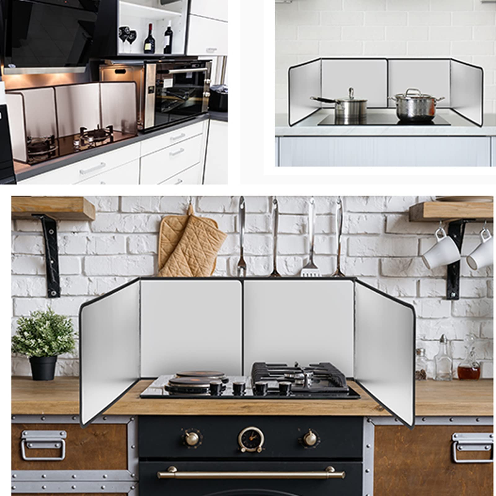 2 Plaques Anti-éclaboussures En Aluminium Pour Cuisinière à Gaz - Protection Thermique, Facile à Nettoyer