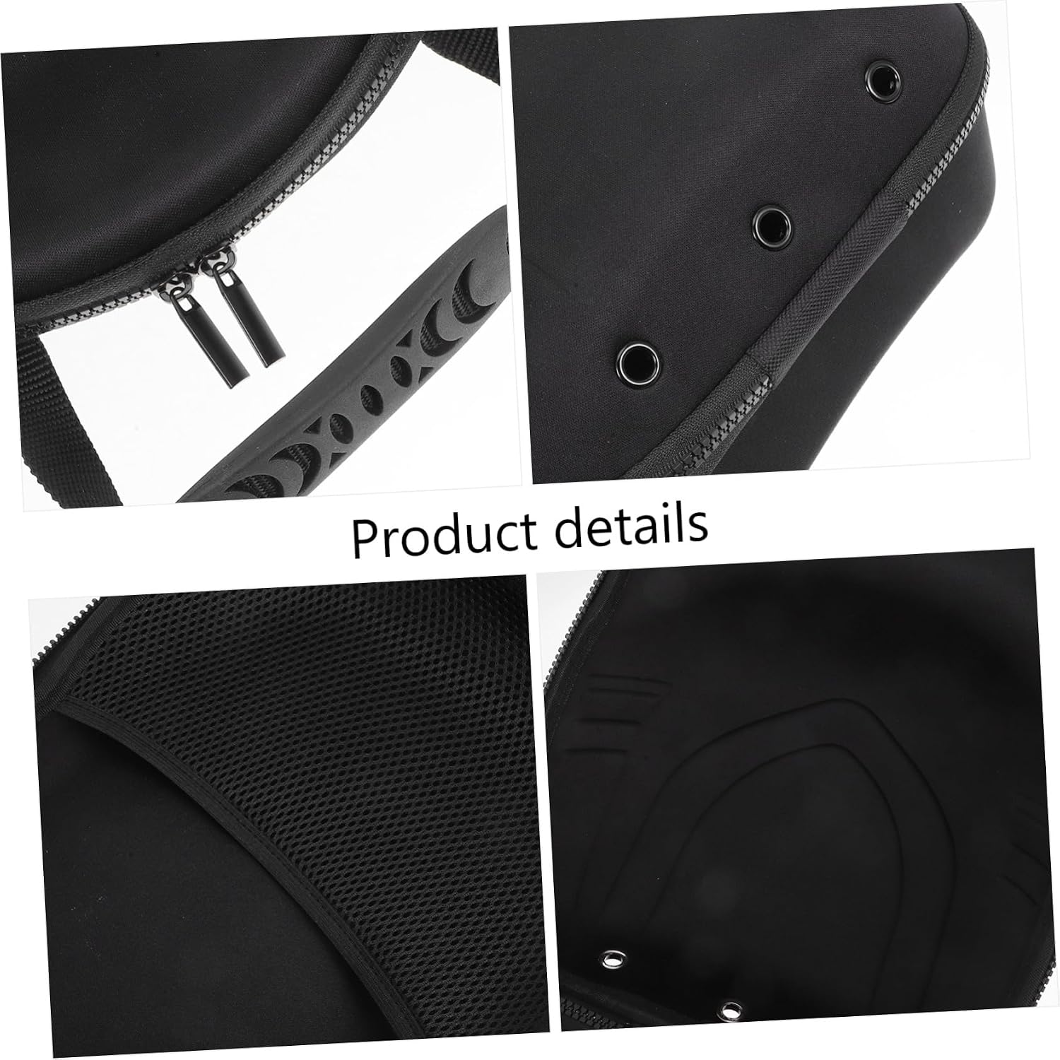 Cabilock EVA Baseball Hat Storage Bag with Smooth Zipper, Black
