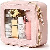 Vista 21 de Aveniee Bolsa organizadora de maquillaje transparente, bolsa de aseo de viaje, estuche cosmético para mujeres, bolsa portátil de maquillaje