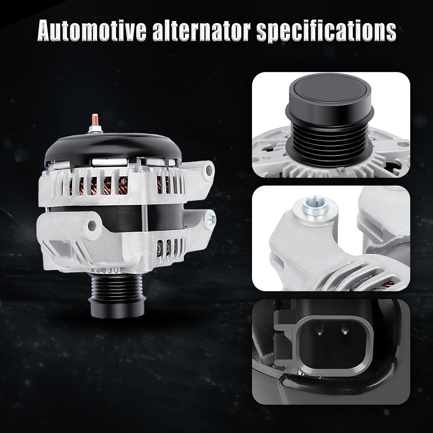 Alternator Compatible with 2011-2015 Durango, 2011-2016 Charger, 2013-2015 Ram 1500, 2011-2016 Grand Cherokee, Alternator Replacement 4801865AC