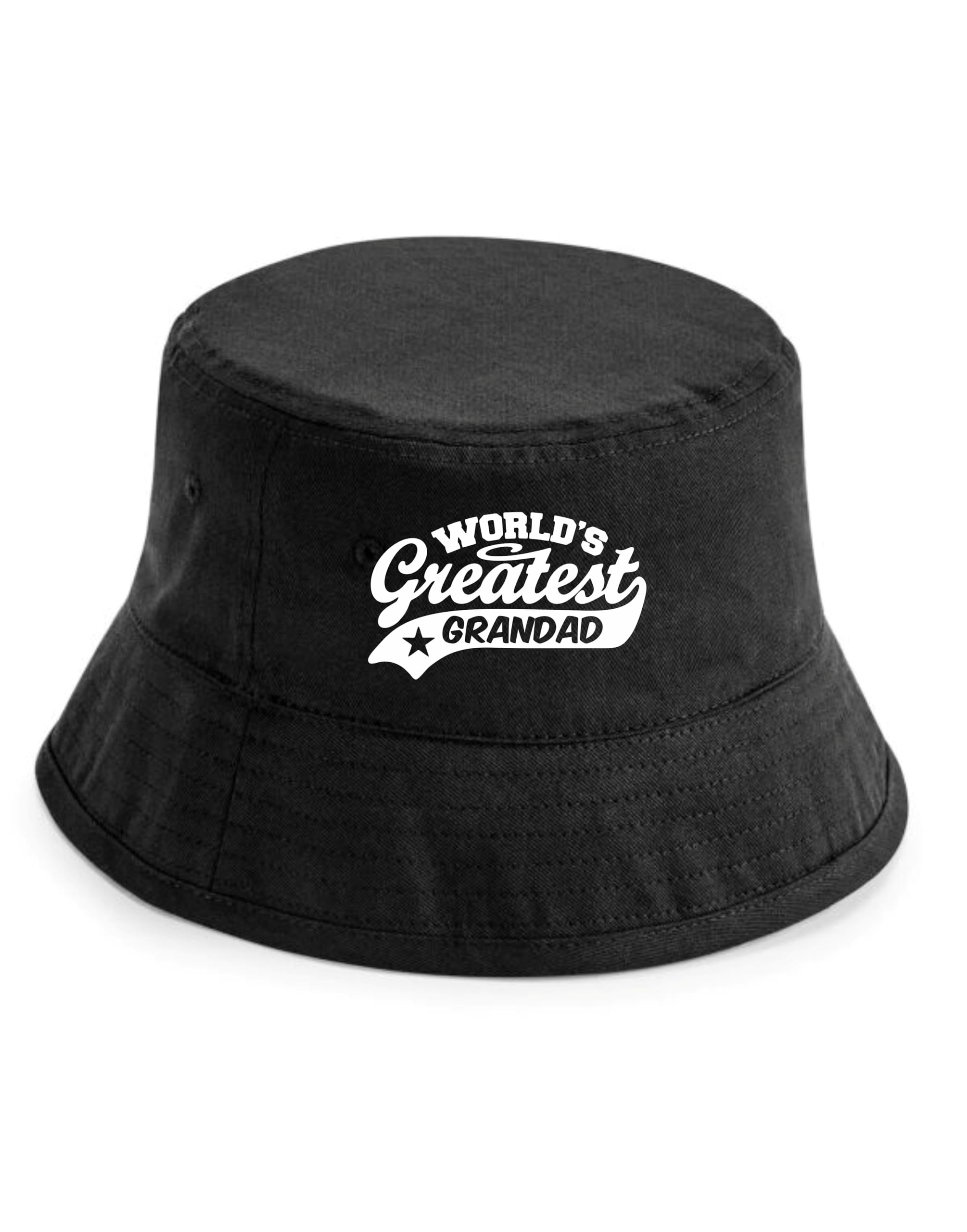 Print4U Bucket Hat Greatest Grandad Birthday Father's Day Present Gift for Him Black LXL