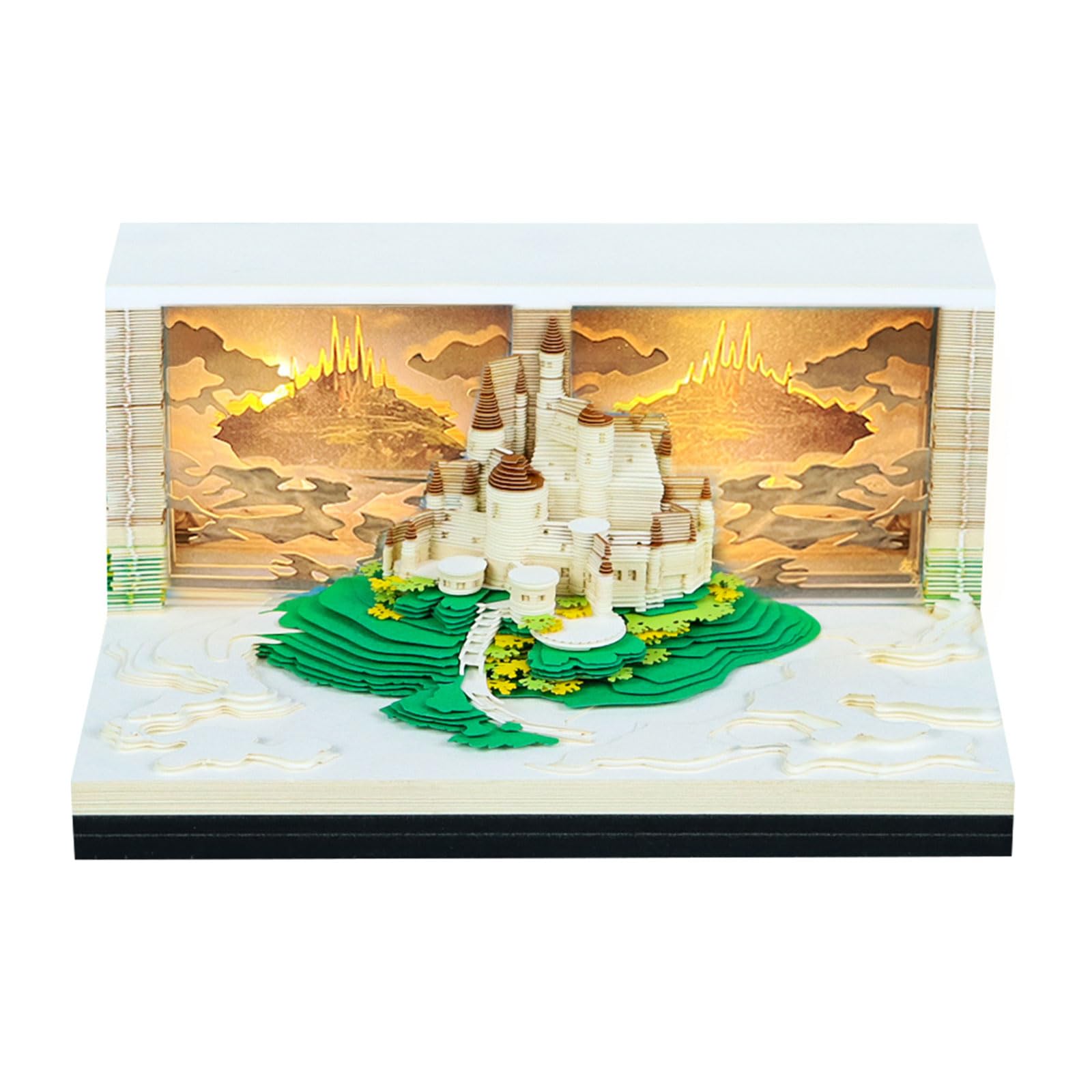 Calendario da tavolo portatile Heaven Alcazar alimentato a batteria illuminato per uso notturno Calendario cartaceo speciale