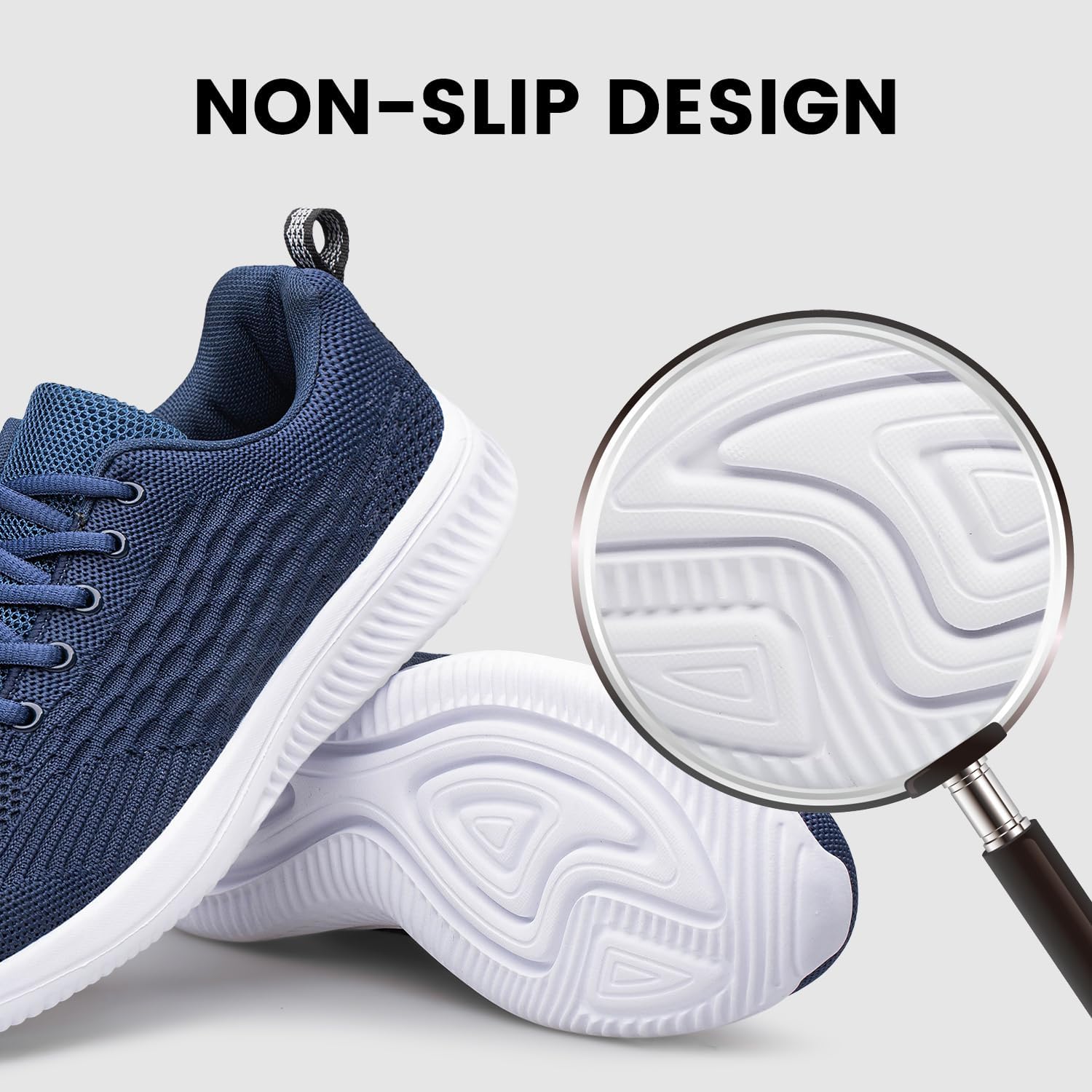 Raoendis Mens Walking Shoes Ultra Lightweight Breathable Running Shoes Non Slip Athletic Fashion Sneakers Mesh Workout Casual Sports Shoes - Image 3