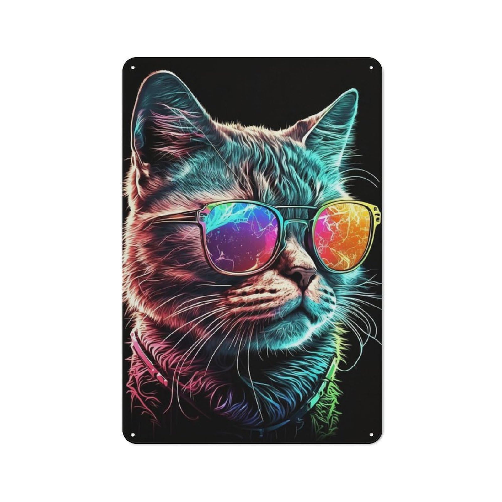 Junmoney Coolcatnumerouno Tin Wall Plaque 30X20cm With For Garage Or Workshop, For An Autumn Wall Display In Garage And Workshop