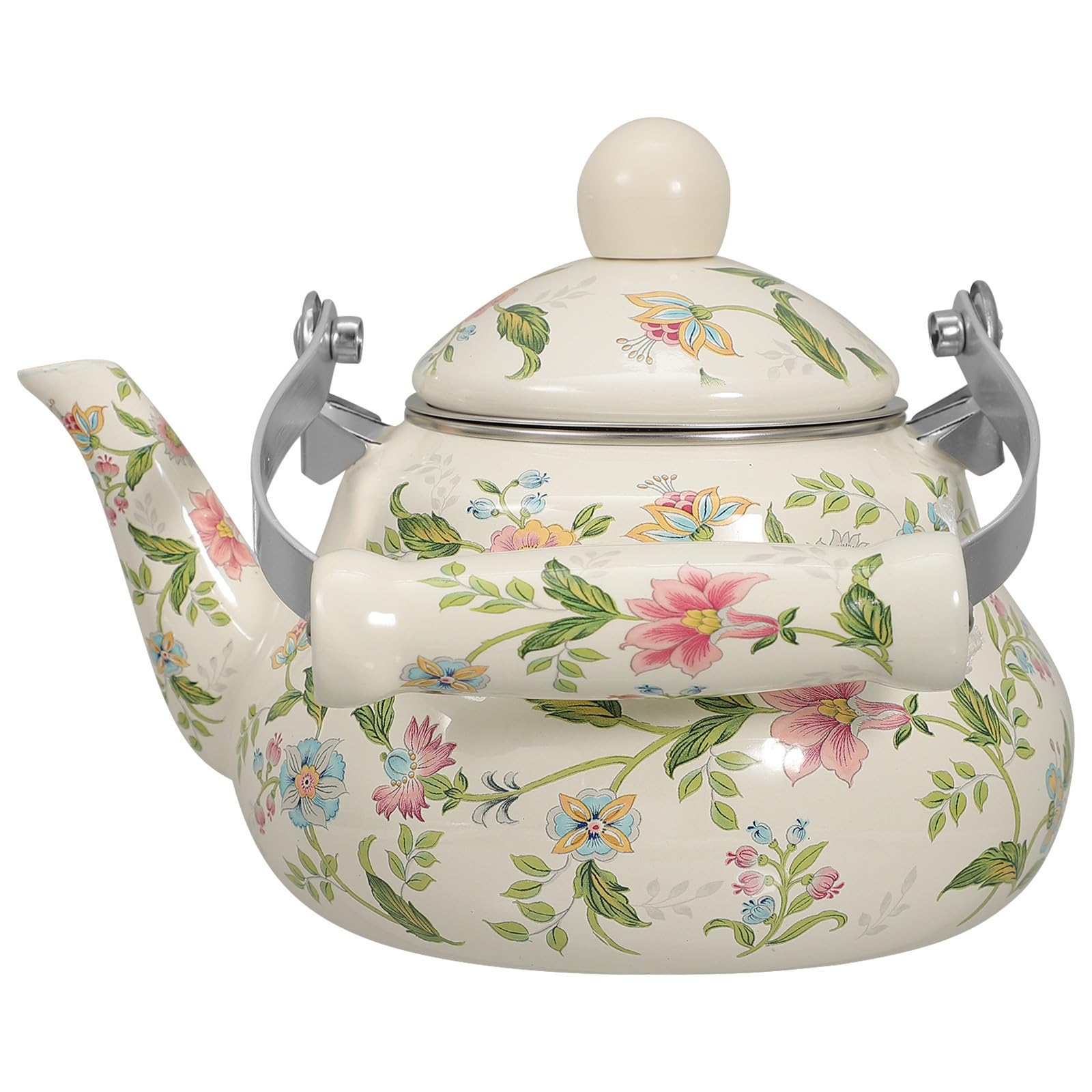 Bouilloire à thé vintage en émail, le cadeau de pendaison de crémaillère