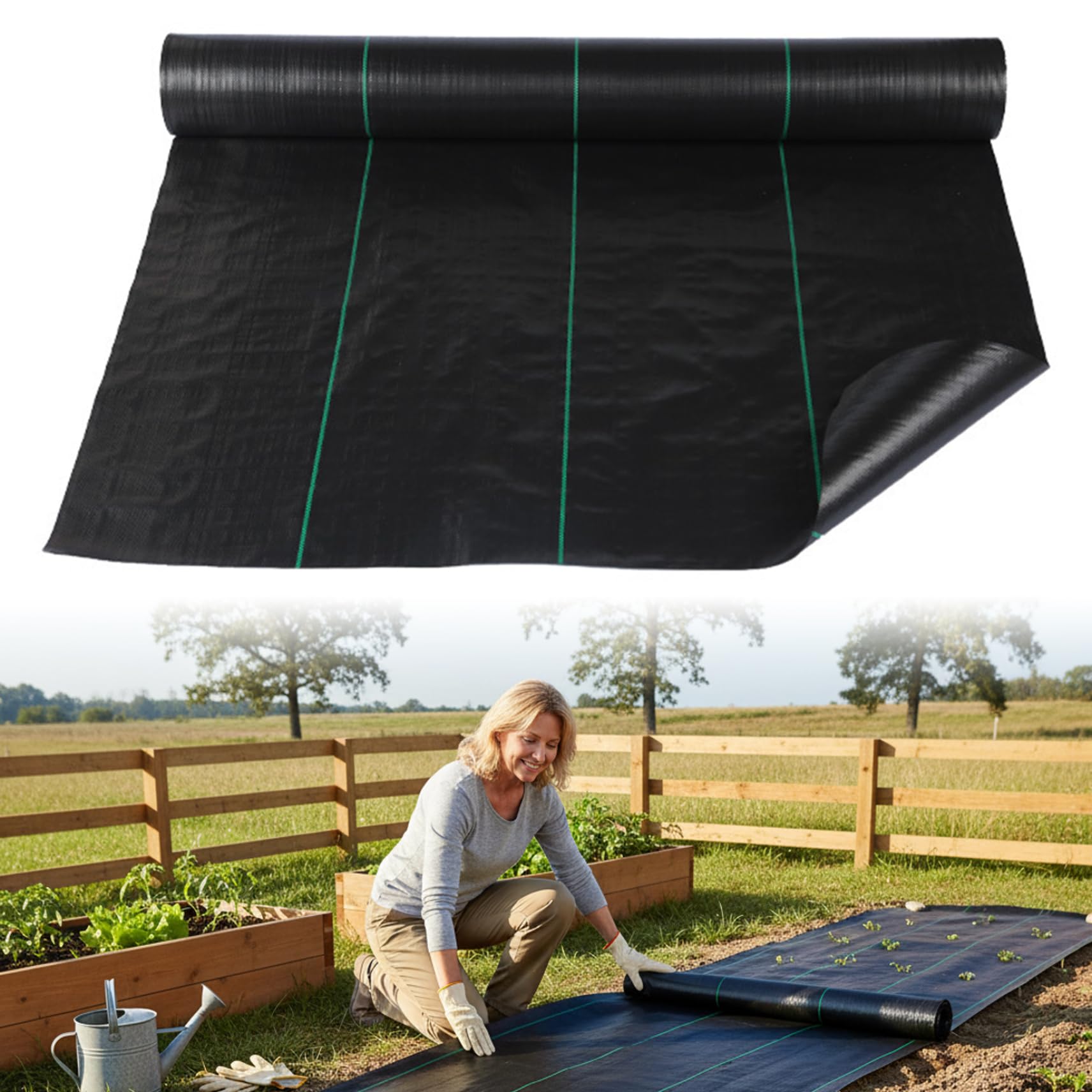 Tissu barrière contre les mauvaises herbes géotextile couverture de sol