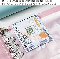 Vista 5 de Carpeta de desafío de 100 sobres Una manera fácil y divertida de ahorrar $5,050, carpeta de desafíos de ahorro, carpeta de presupuesto con sobres