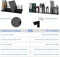 Vista 5 de Adjustable Vertical File Sorter Sturdy Plastic Expandable Upright File Holder, Desktop Binder Organizer, School Office Organization Bookshelf