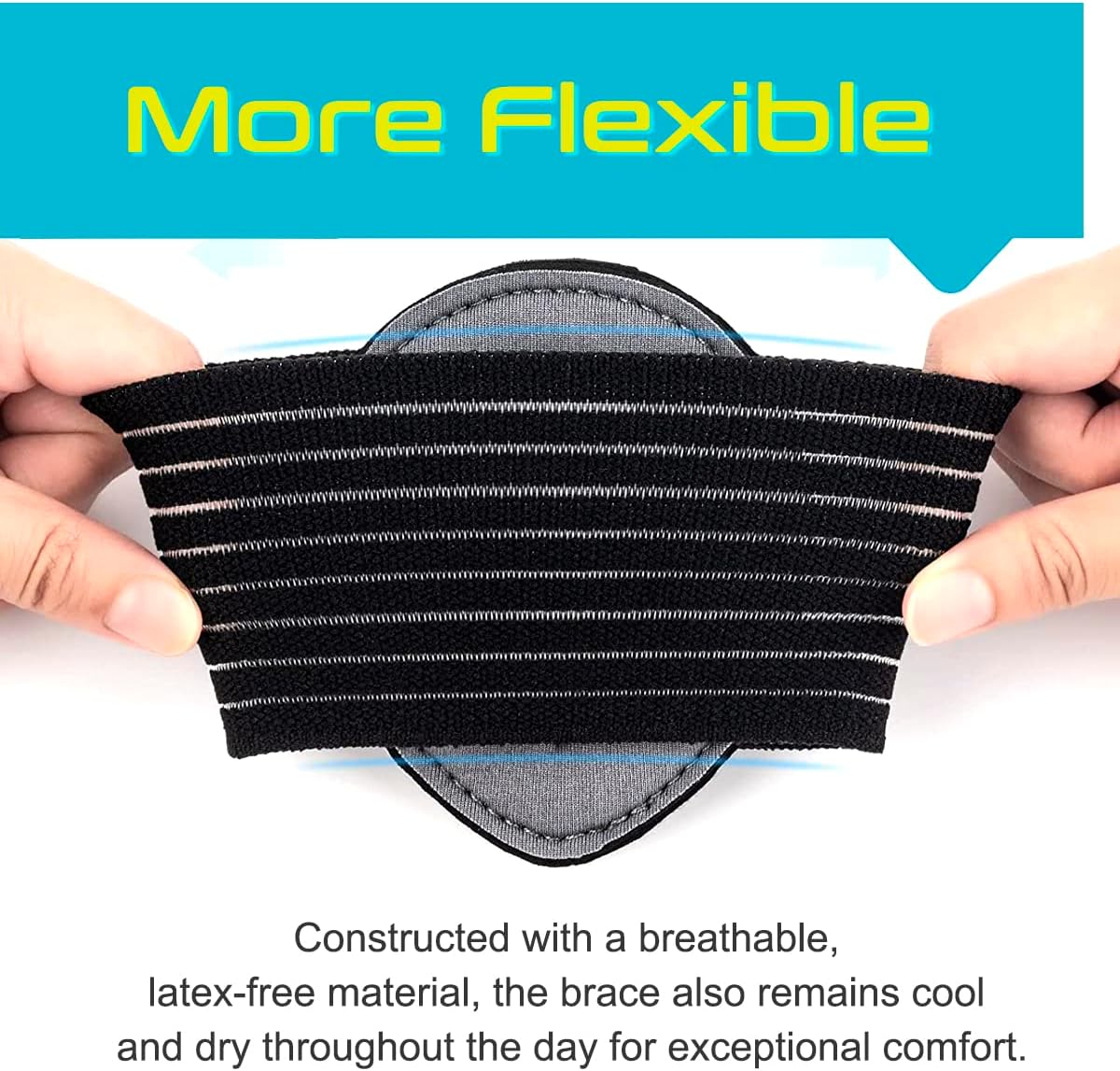 Compression Arch Support Plantar Fasciitis Orthotic Support Sleeves for Men and Women, Foot Arch Relief for Flat Feet, Fallen Arches, Low Arch, High Arch, Foot Swelling (Black, 1 Pair)