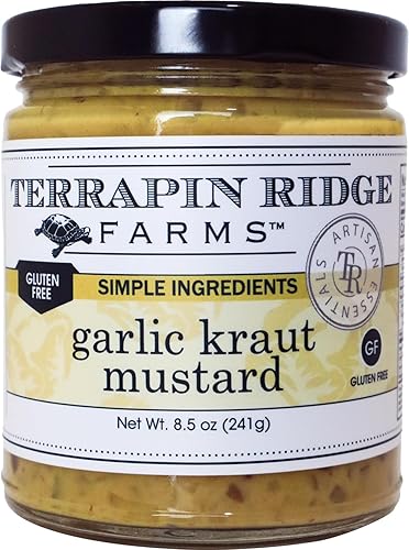 Terrapin Ridge Farms ajo Kraut Mostaza  Un tarro de 8.5 onzas