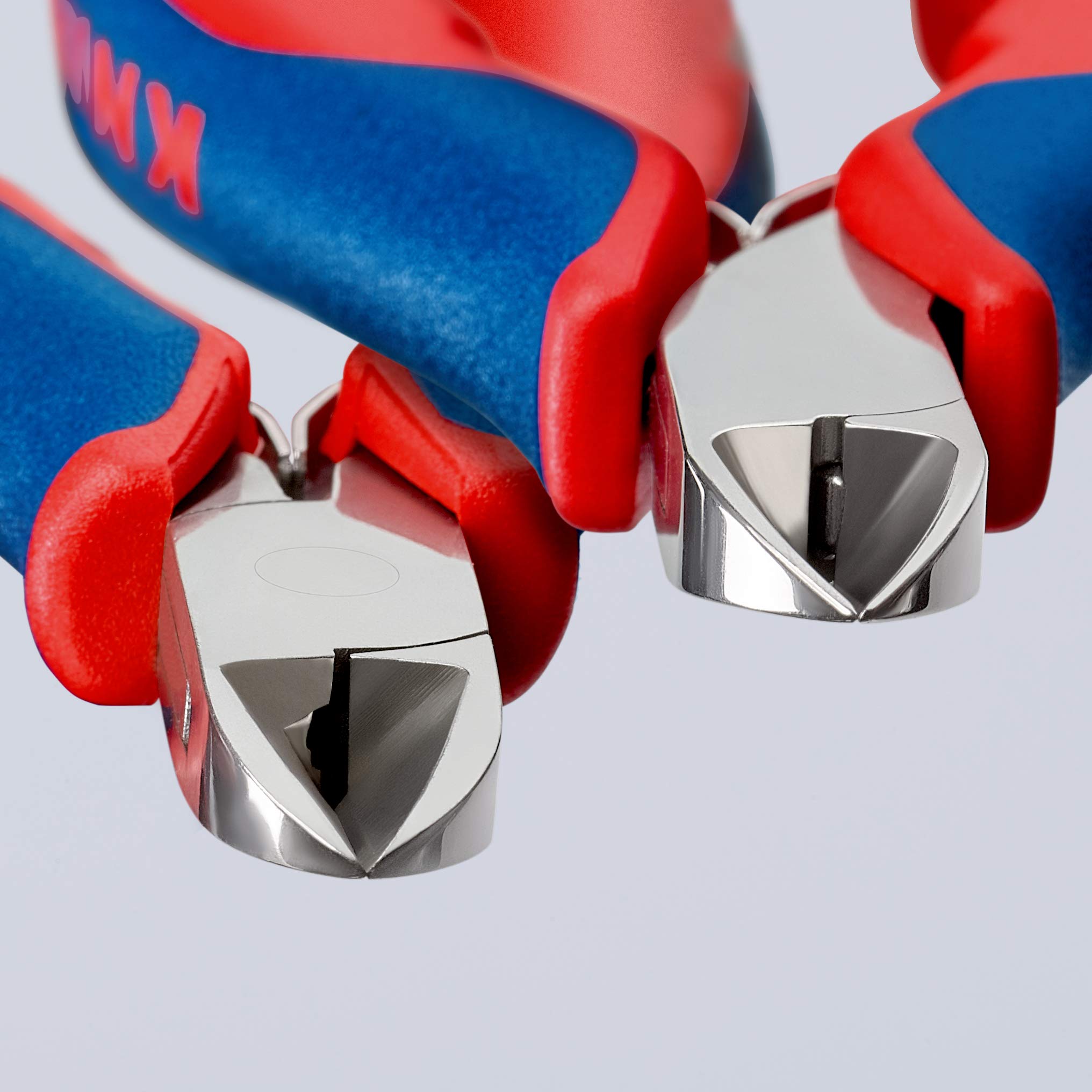 KNIPEX Elektronik-Seitenschneider mit durchgestecktem Gelenk auf SB-Karte mit Mehrkomponenten-Hüllen 115 mm, 77 02 115 SB