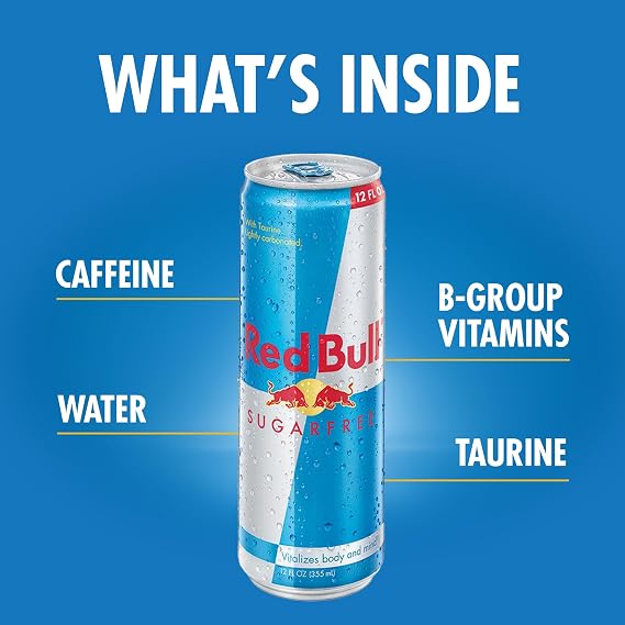 Red Bull Energy Drink, Sugar Free, 12 fl oz