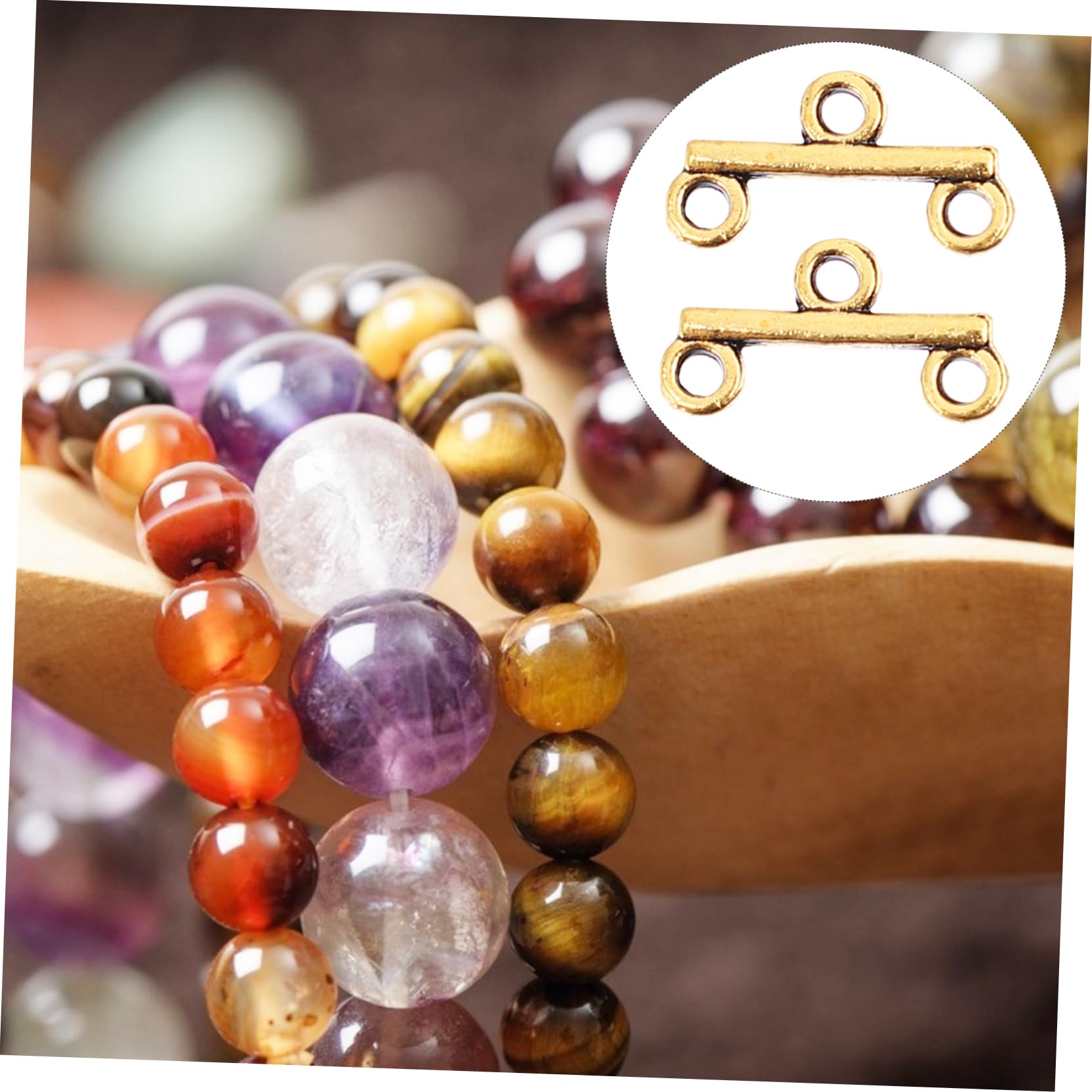 SHINEOFI 300piezas Enganches De Joyería Clasps Para y Pulseras Accesorios De Bricolaje Color Antiguo Doble Perfectos Para Creaciones De Bisutería