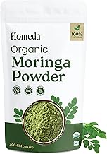 Homeda Organic Moringa Powder Superfood (200g) Moringa Leaves Powder for Weight Loss, Eating & Immunity, Height, Kids - Drumstick Juice, Murungai Keerai, Pure Fresh Munagaku Leaf Organic