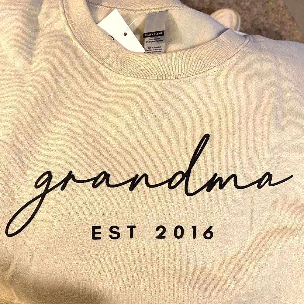 POPPOP Personalized Nana Sweatshirts, Nana Sweatshirt For Women, Embossed Grandma Sweatshirt, Birthday Gift for Grandma - Image 3