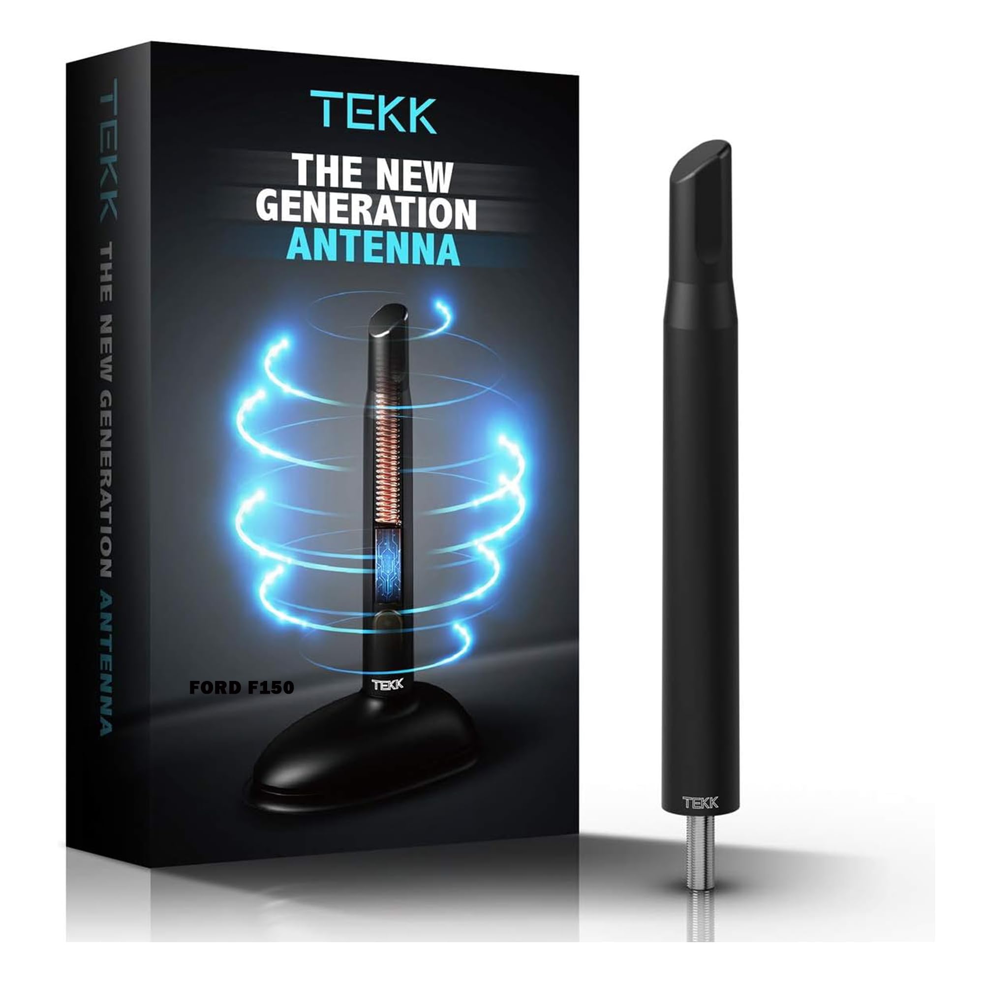Tekk Short Antenna Compatible with 1997-2025 Ford F150 Pickup Truck/Designed for Optimized FM/AM Reception / 4.8 Inches