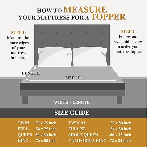 Miniatura 8 de D & G THE DUCK AND GOOSE CO - Cubrecolchón extragrueso tamaño queen con relleno abundante de fibra de gel