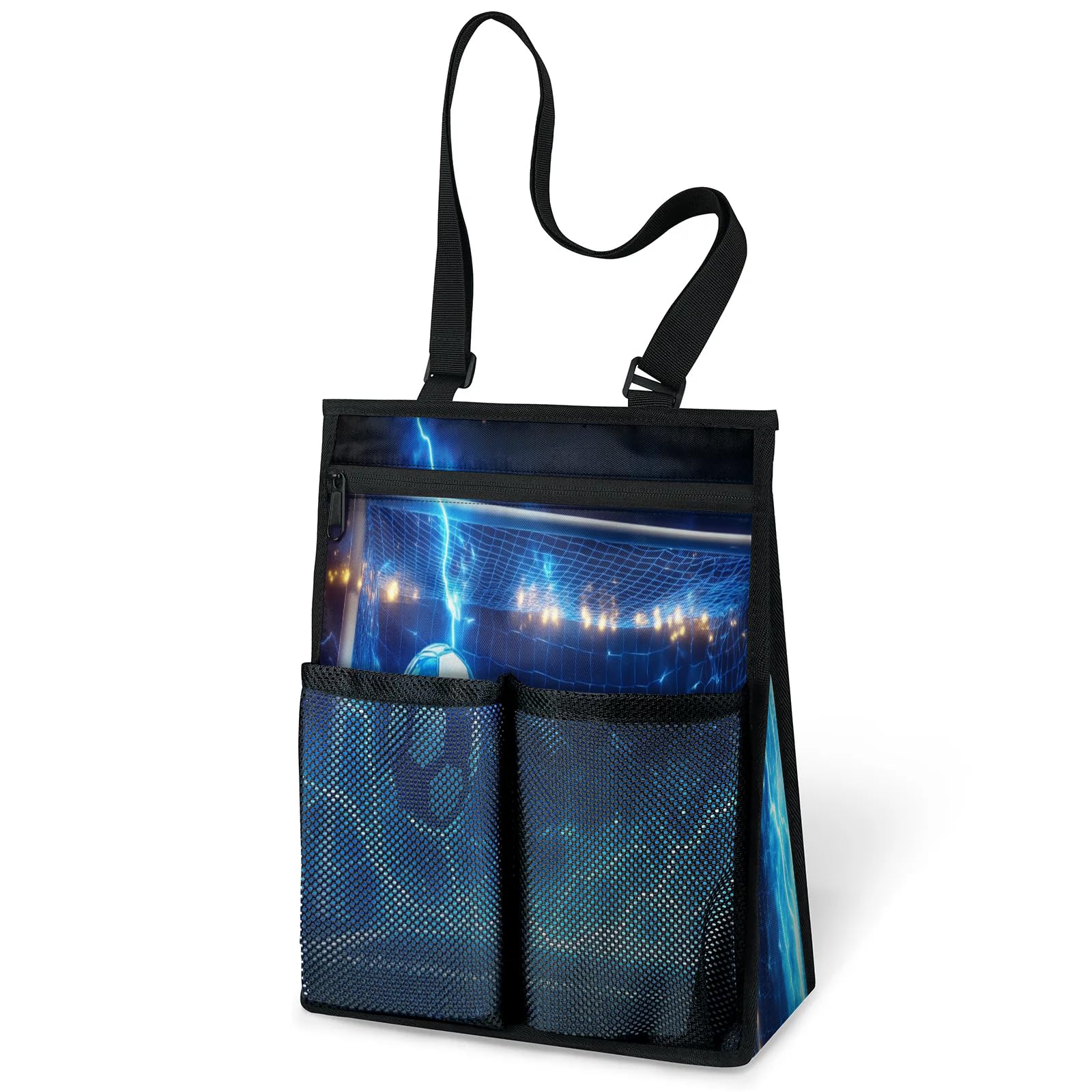 Ourtheme Football Soccer Sports Portable Shower Bag for Travel Gym Camp Beach Tote Shower Caddy Bags Hanging Toiletry