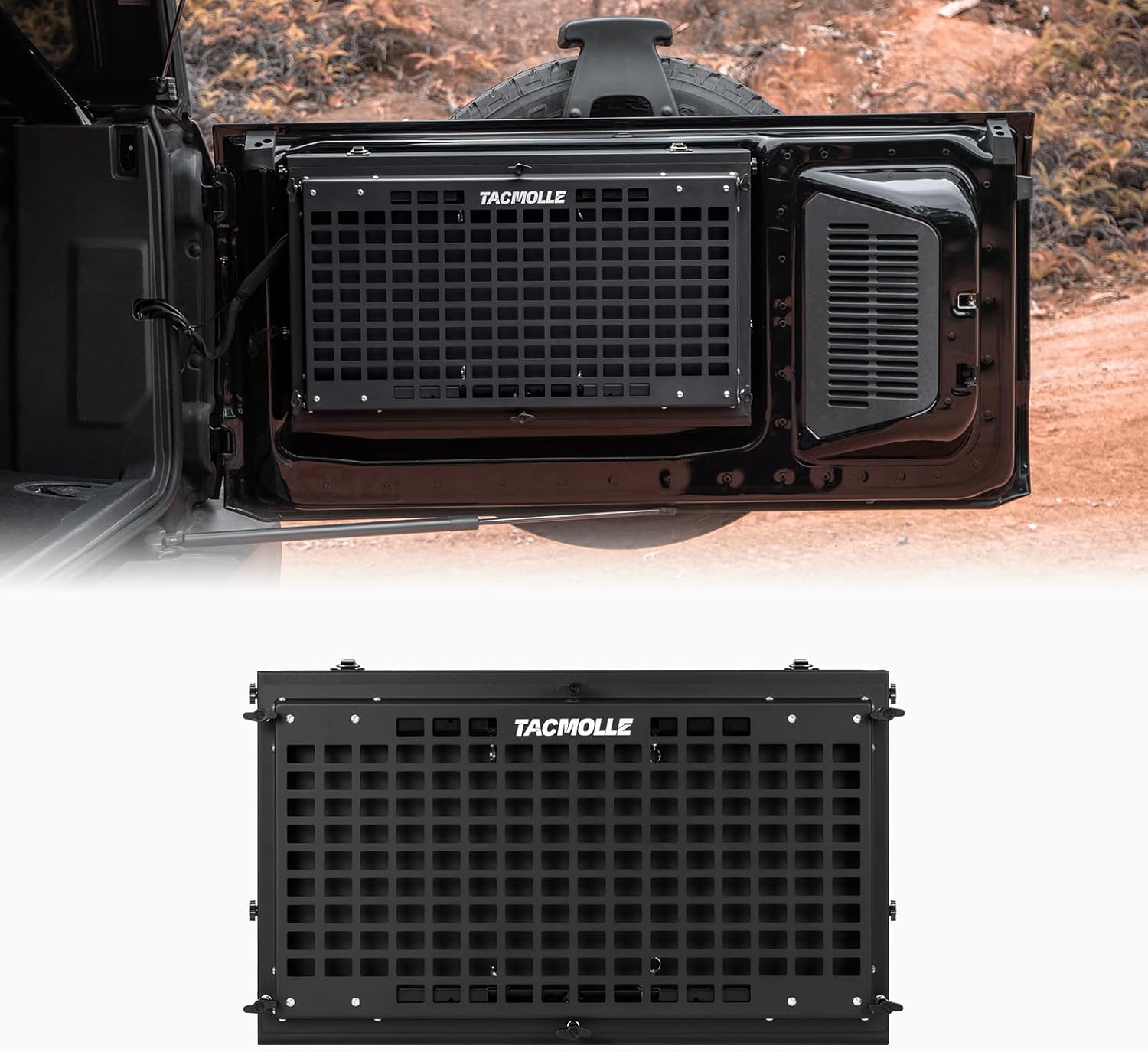 Tailgate Storage Box – Tactical Modular Storage MOLLE Panel for Tools MOLLE Accessories, Rear Tool Box Tailgate Table Fits for Ford Bronco 2021-2024 Tailgate Storage Box – Tactical Modular Storage MOLLE Panel for Tools MOLLE Accessories, Rear Tool Box Tailgate Table Fits for Ford Bronco 2021-2024