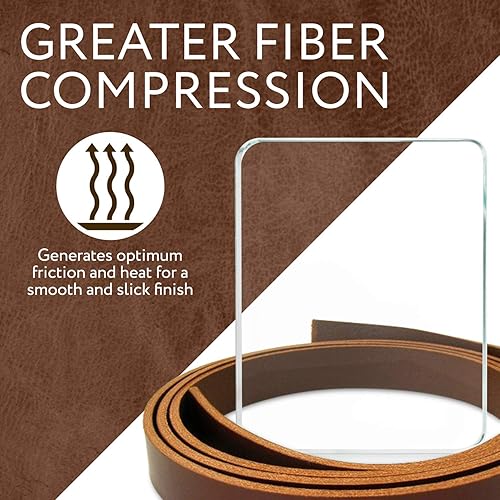 Miniatura 6 de Impresa Juego de 2 herramientas para cortar vidrio y pulidor de cuero, paquete de 2 – 4.7 x 3.5 x 0.3 pulgadas – Suaviza los bordes de cuero con