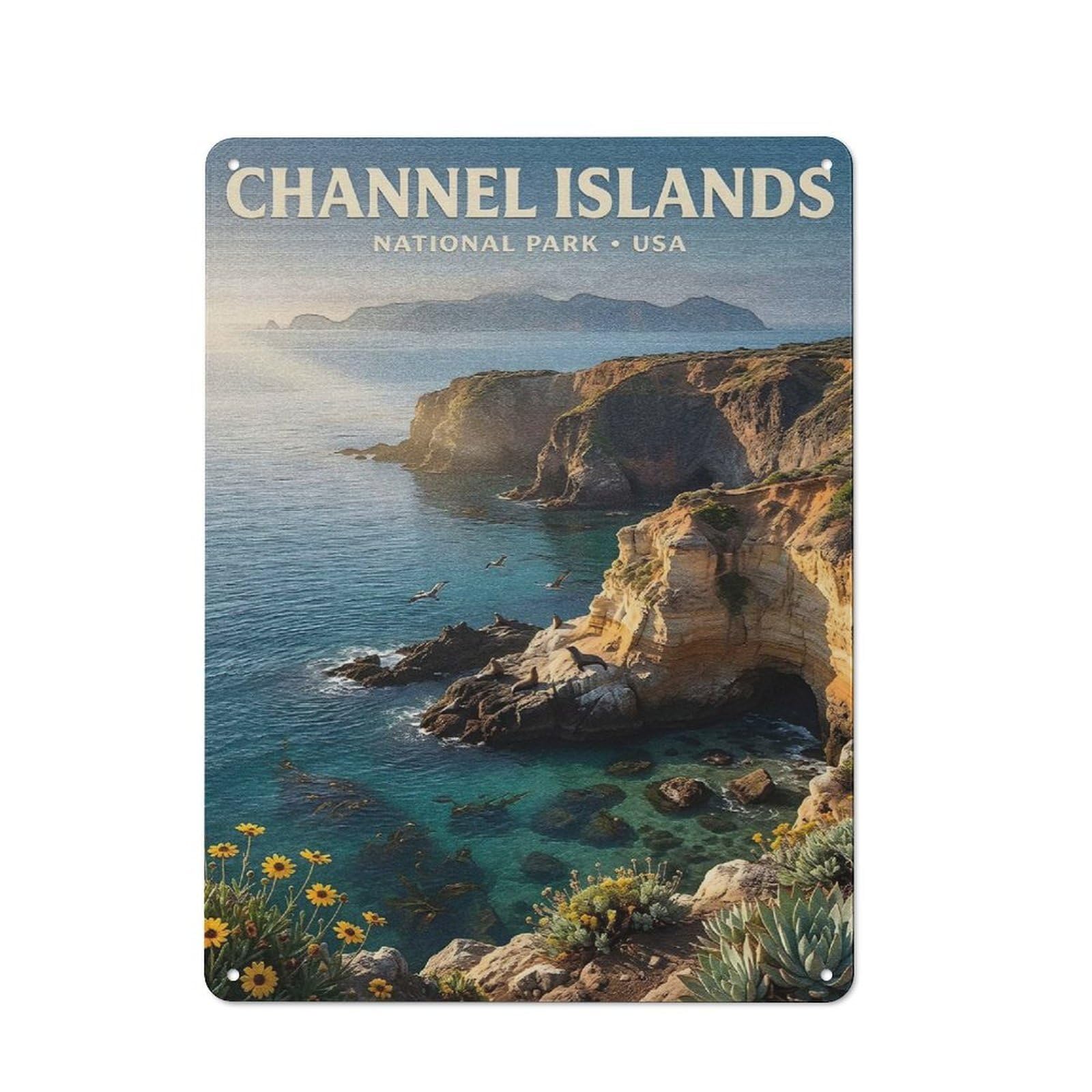 Junmoney Style-4 Casual Channel Islands National Park Shed Metal Sign 40X30cm, Utility Space Decor For Shed, Garden Room, Porch Or Garage